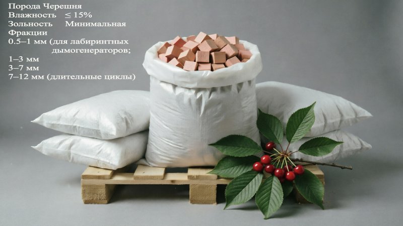 Щепа для копчения. Черешня