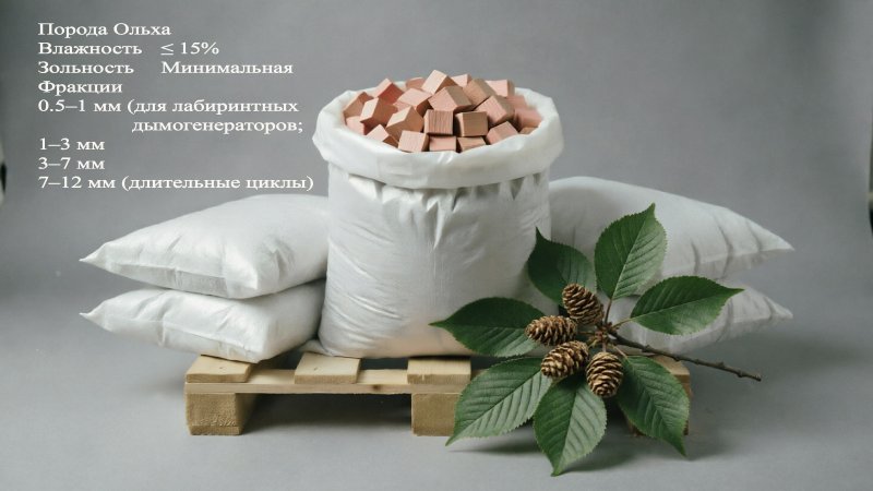 Щепа для копчения. Ольха